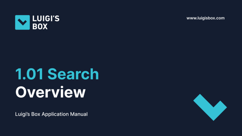1.01 Search – Overview