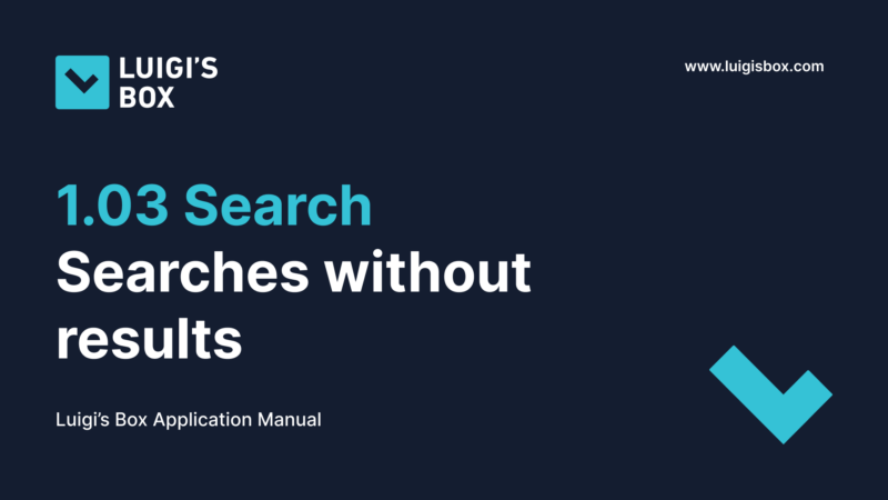 1.03 Search – Searches without results