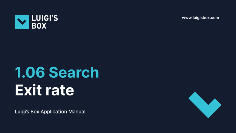1.06 Search – Exit rate