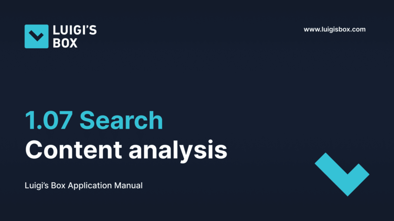 1.07 Search – Content analysis
