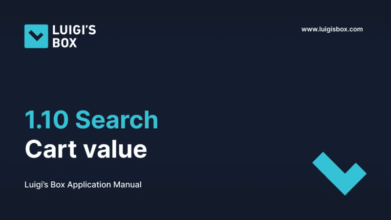 1.10 Search – Cart value