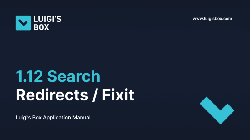 1.12 Search – Redirects / Fixit