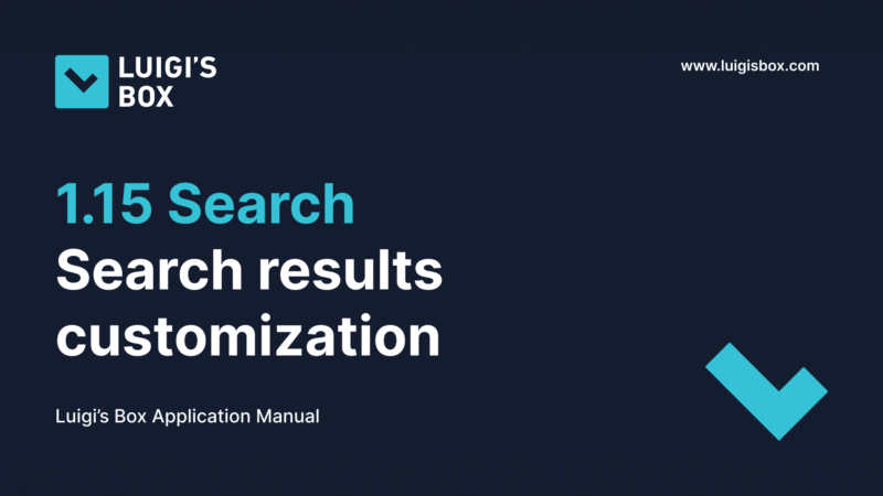 1.15 Search – Search results customization