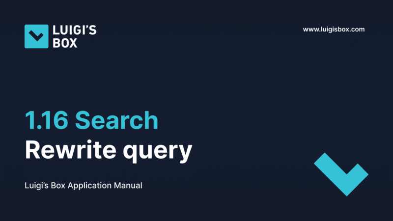 1.16 Search – Rewrite query