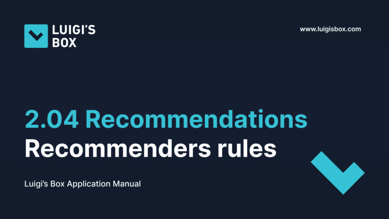 2.04 Recommendations – Recommenders rules