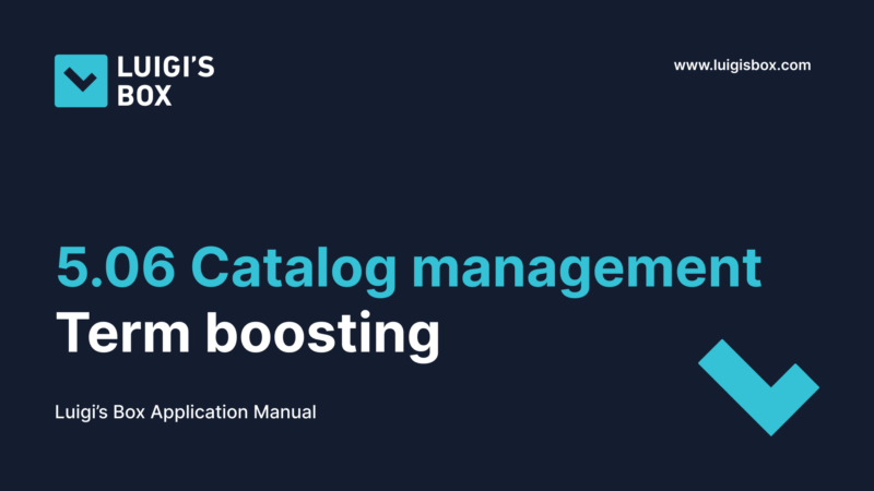 5.06 Catalog management – Term boosting