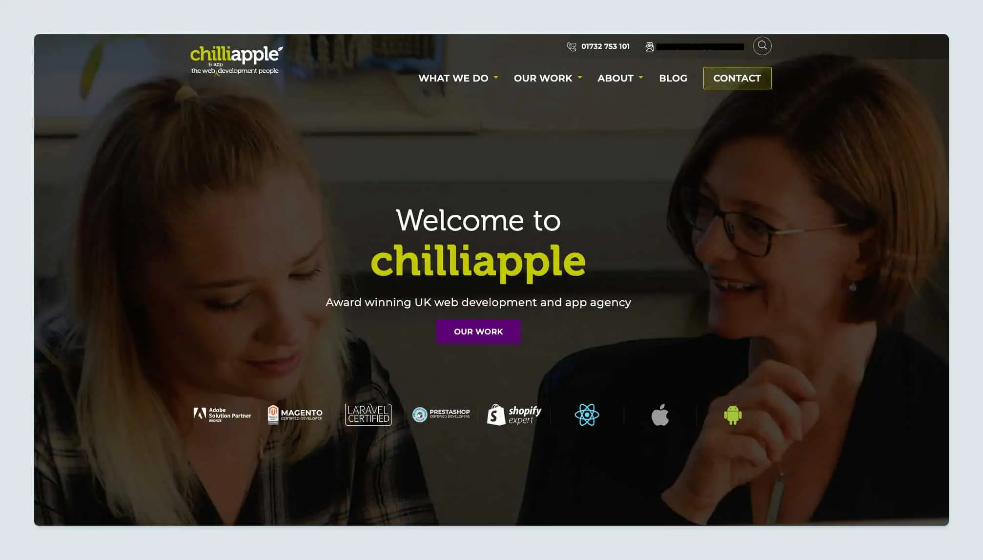 chilliapple's website homepage