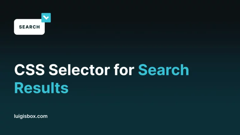 CSS Selector for Search Results