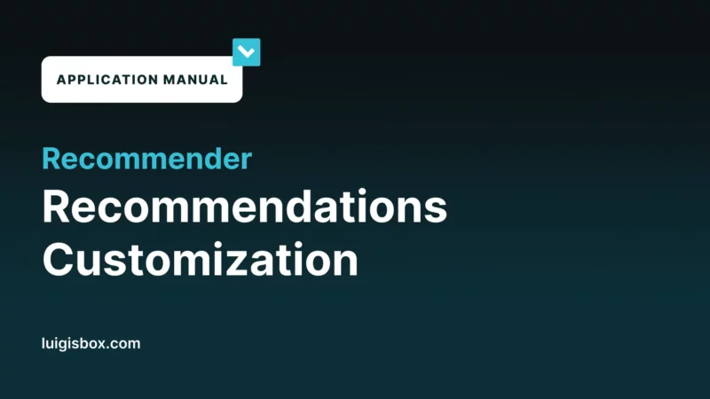 2.05 Recommendations – Recommendations customization