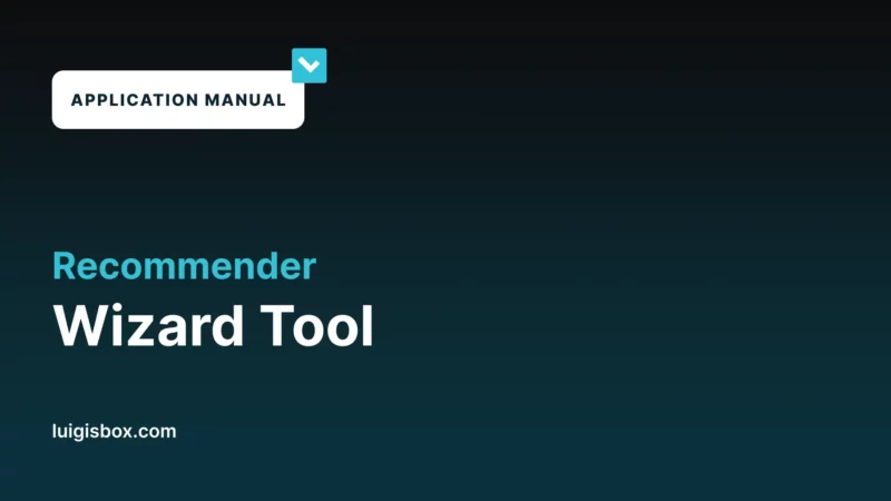 2.09 Recommendations – Recommender Wizard tool